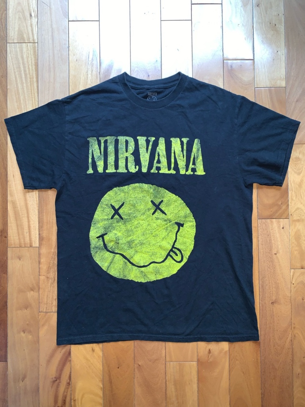 Nirvana Smiley Vintage Graphic Band T-Shirt Grunge Music